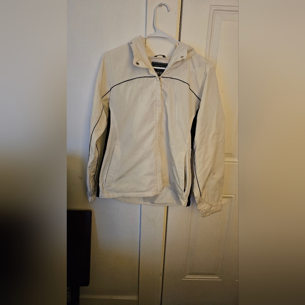 Pacific Trail Men's Off-White Windbreaker with Black Trim